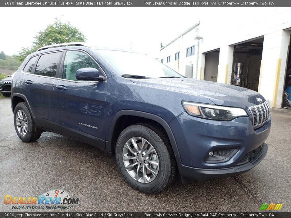 2020 Jeep Cherokee Latitude Plus 4x4 Slate Blue Pearl / Ski Gray/Black Photo #3