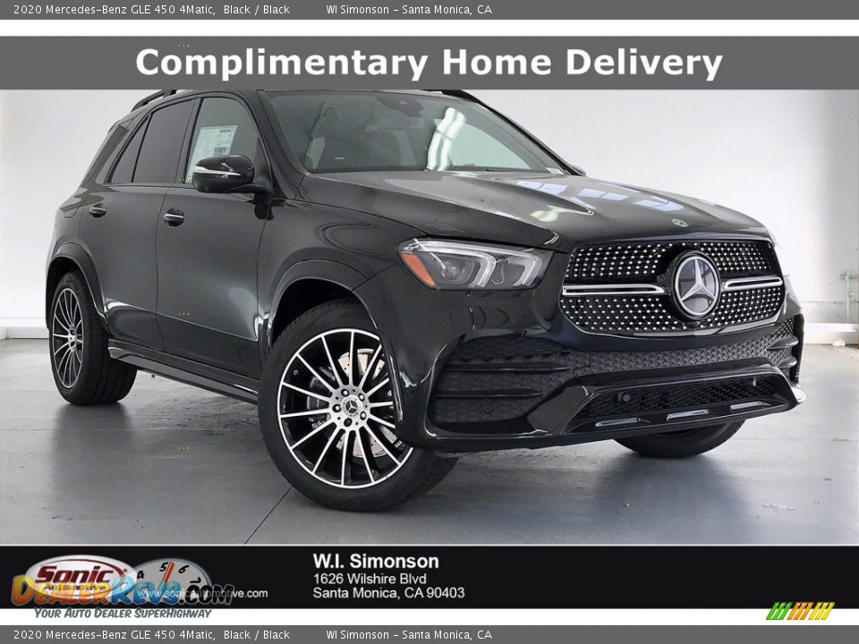 2020 Mercedes-Benz GLE 450 4Matic Black / Black Photo #1