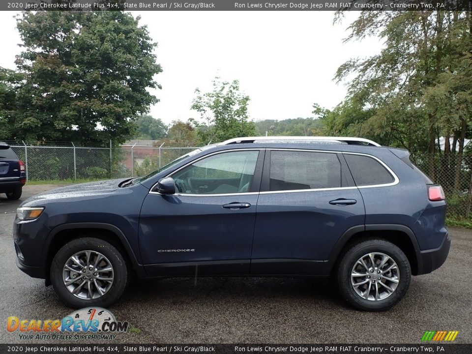 2020 Jeep Cherokee Latitude Plus 4x4 Slate Blue Pearl / Ski Gray/Black Photo #9