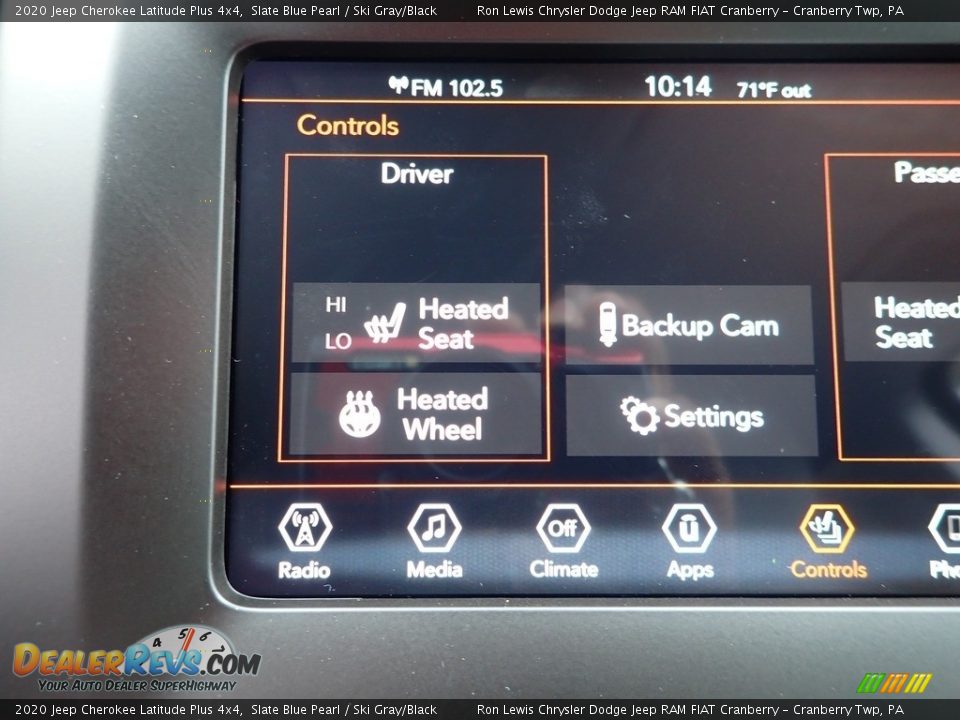 2020 Jeep Cherokee Latitude Plus 4x4 Slate Blue Pearl / Ski Gray/Black Photo #18