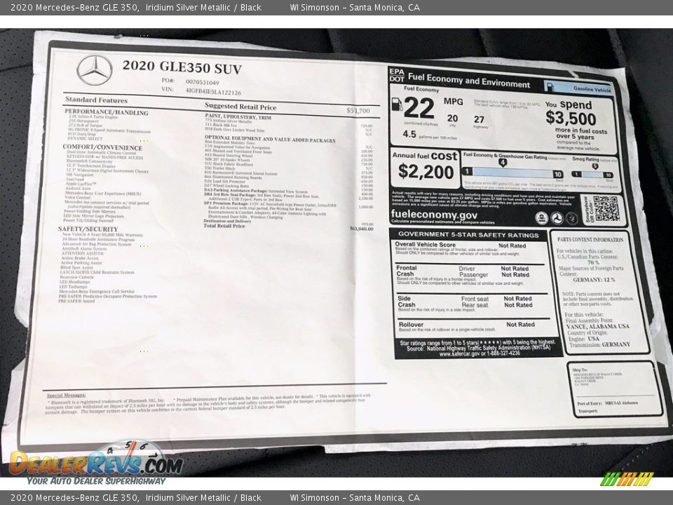 2020 Mercedes-Benz GLE 350 Iridium Silver Metallic / Black Photo #10