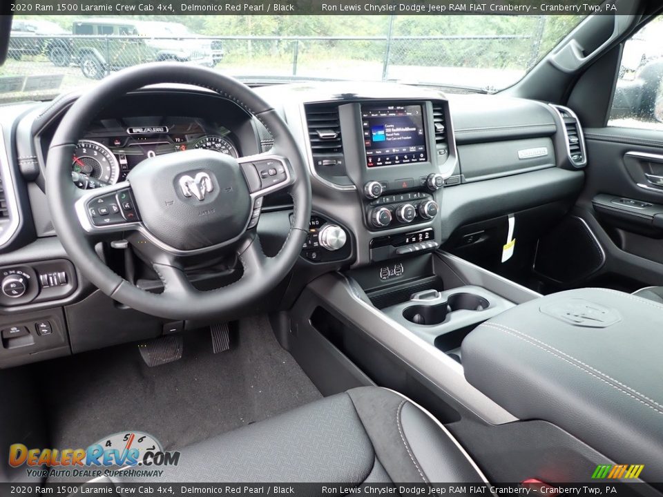 Black Interior - 2020 Ram 1500 Laramie Crew Cab 4x4 Photo #14