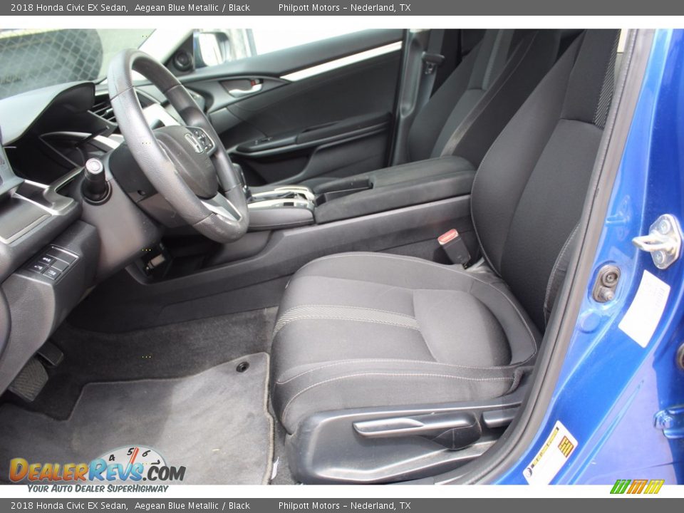 Front Seat of 2018 Honda Civic EX Sedan Photo #10