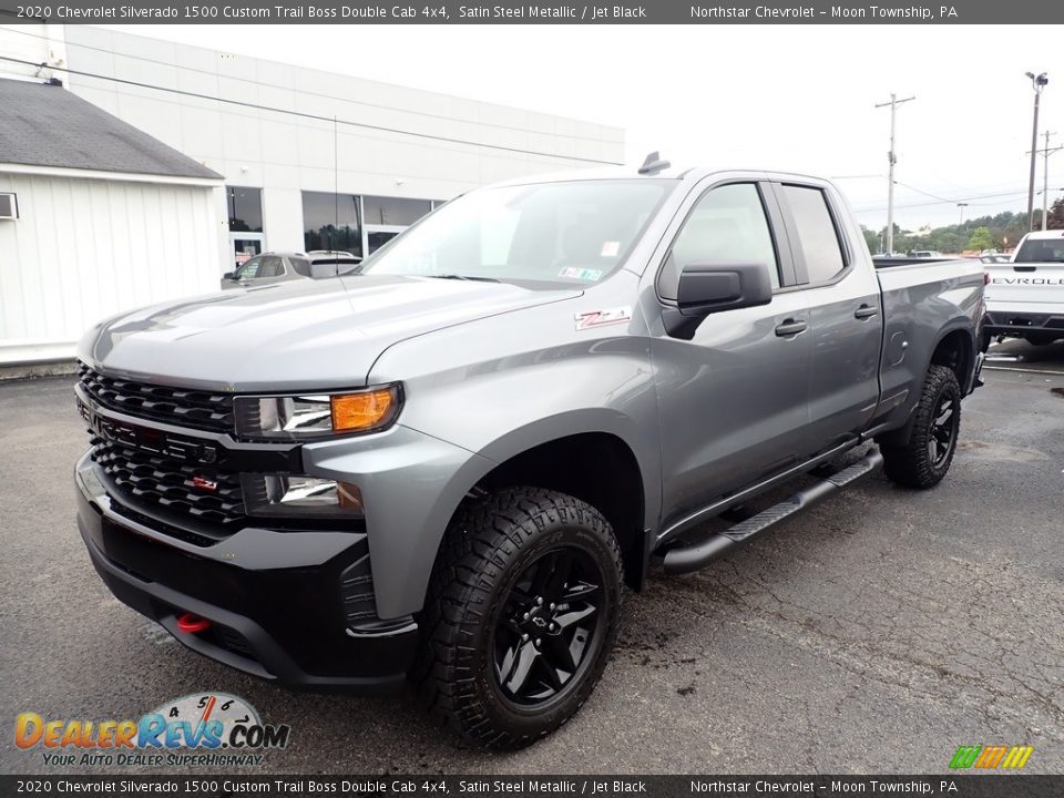 2020 Chevrolet Silverado 1500 Custom Trail Boss Double Cab 4x4 Satin Steel Metallic / Jet Black Photo #1