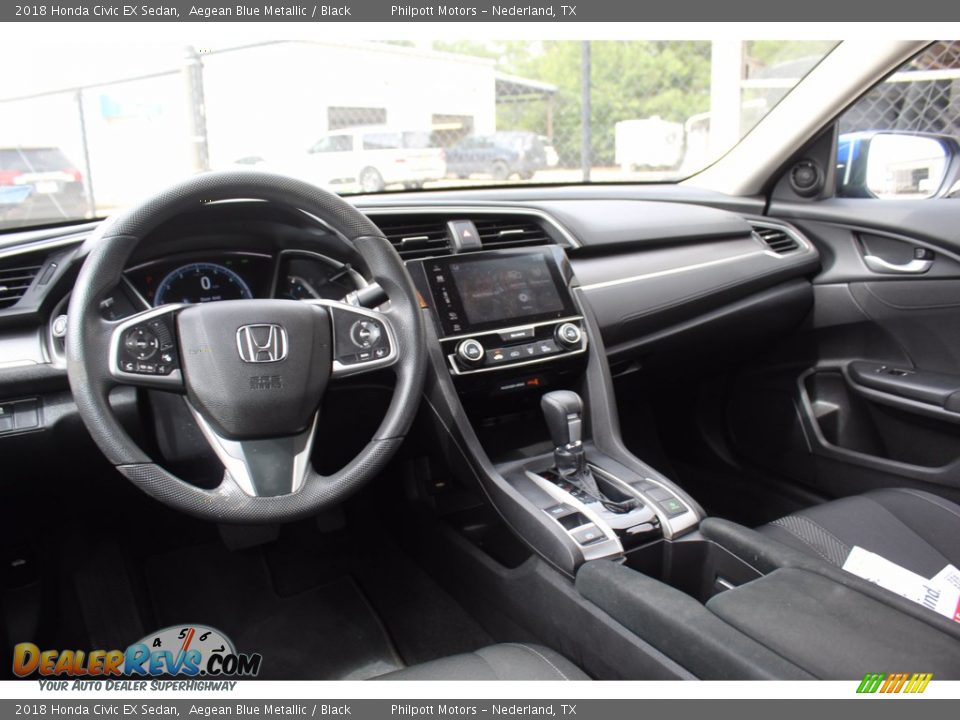 Black Interior - 2018 Honda Civic EX Sedan Photo #21