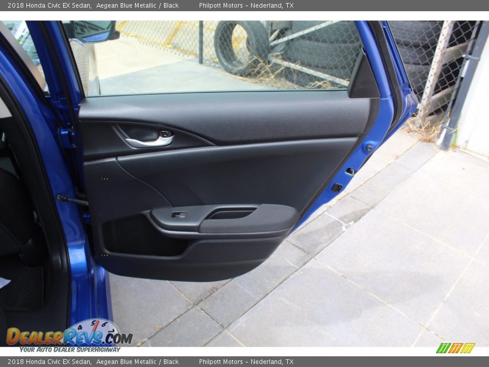 2018 Honda Civic EX Sedan Aegean Blue Metallic / Black Photo #24