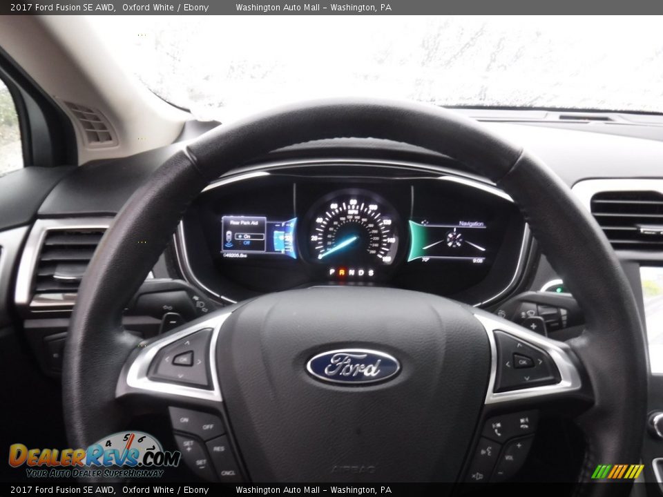 2017 Ford Fusion SE AWD Oxford White / Ebony Photo #25