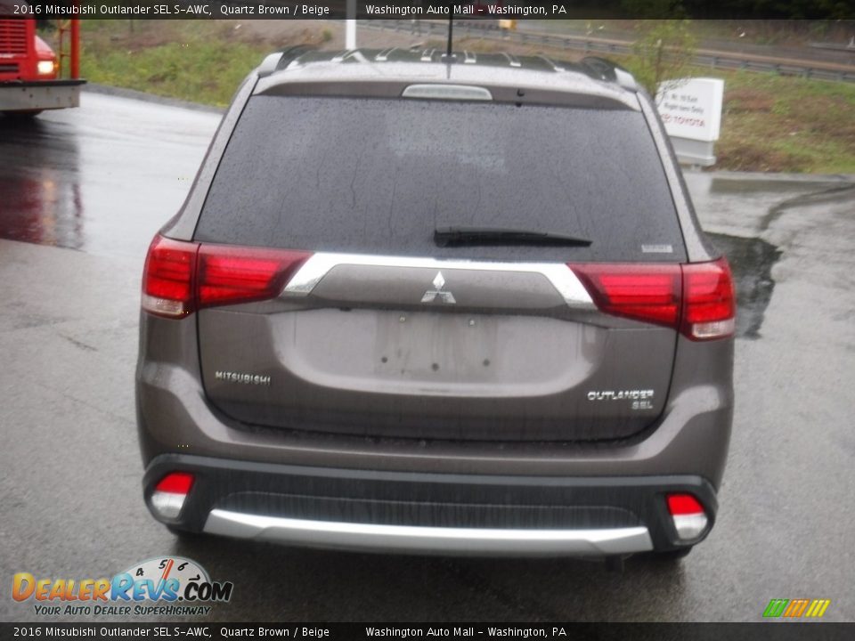 2016 Mitsubishi Outlander SEL S-AWC Quartz Brown / Beige Photo #8