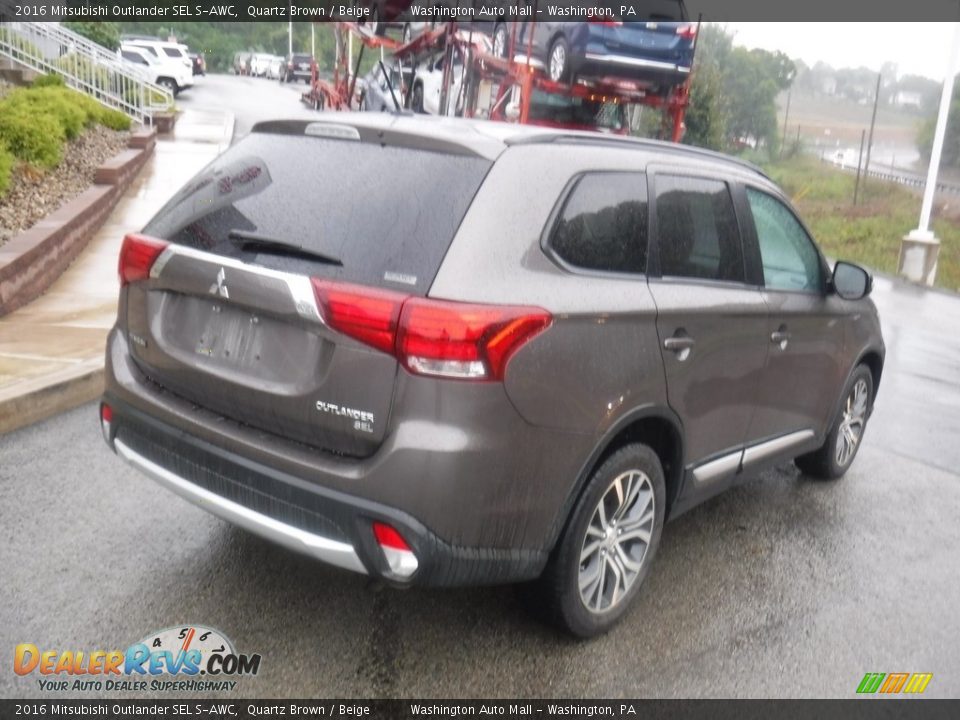 2016 Mitsubishi Outlander SEL S-AWC Quartz Brown / Beige Photo #9