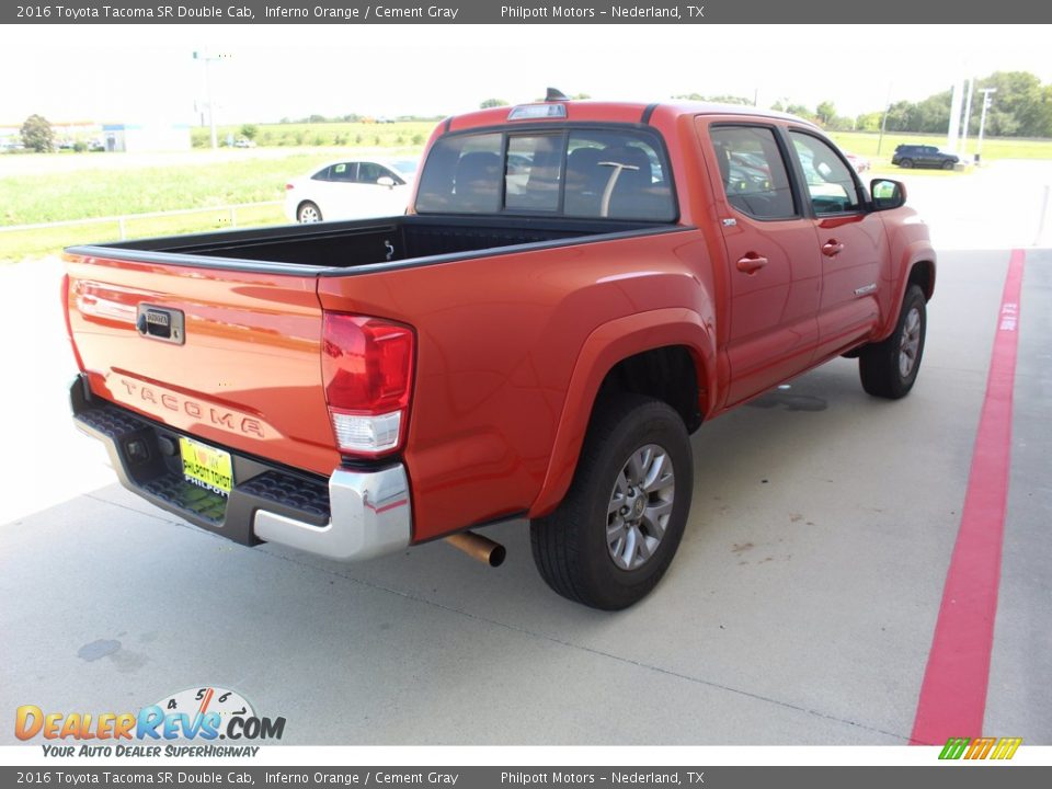 2016 Toyota Tacoma SR Double Cab Inferno Orange / Cement Gray Photo #8