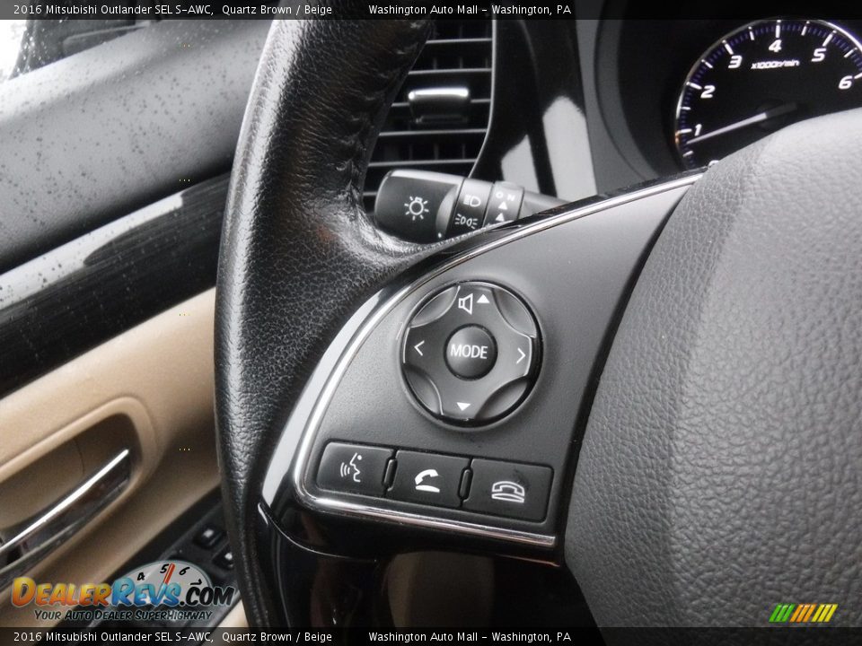 2016 Mitsubishi Outlander SEL S-AWC Steering Wheel Photo #24