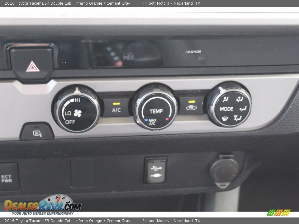 2016 Toyota Tacoma SR Double Cab Inferno Orange / Cement Gray Photo #16
