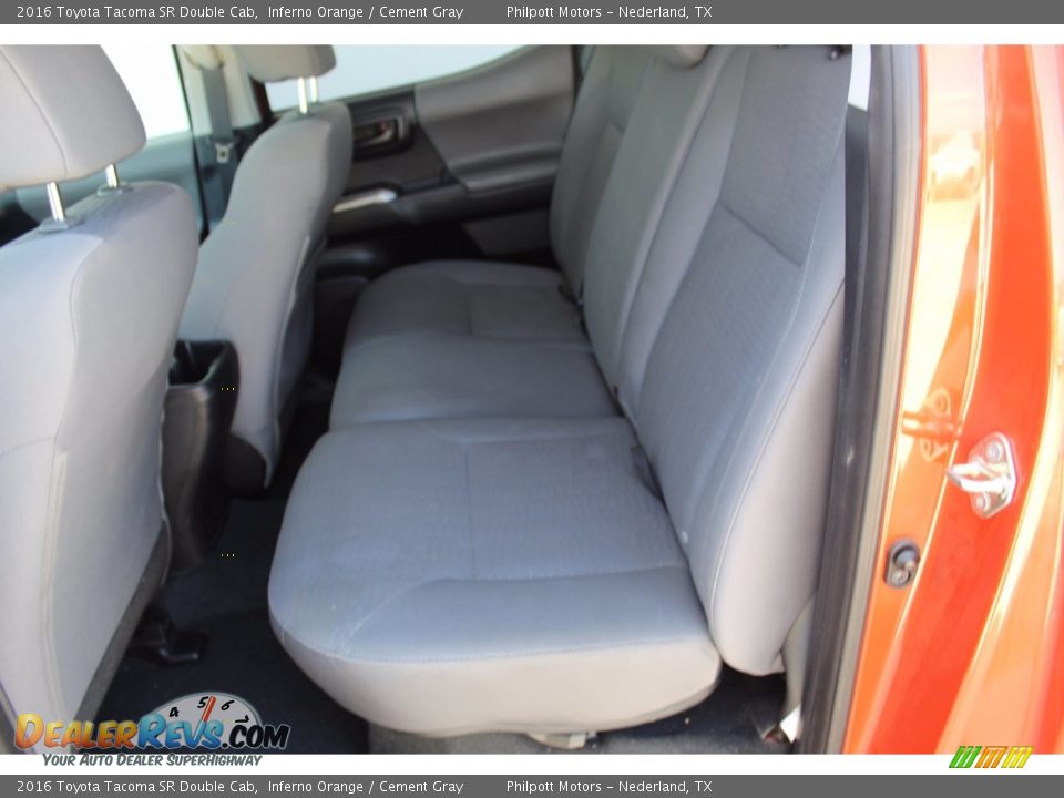 2016 Toyota Tacoma SR Double Cab Inferno Orange / Cement Gray Photo #19