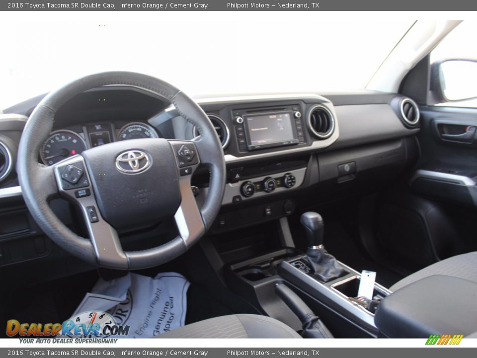 2016 Toyota Tacoma SR Double Cab Inferno Orange / Cement Gray Photo #20