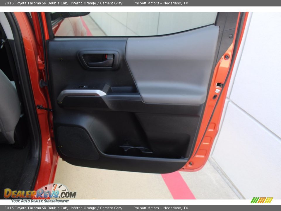 2016 Toyota Tacoma SR Double Cab Inferno Orange / Cement Gray Photo #23