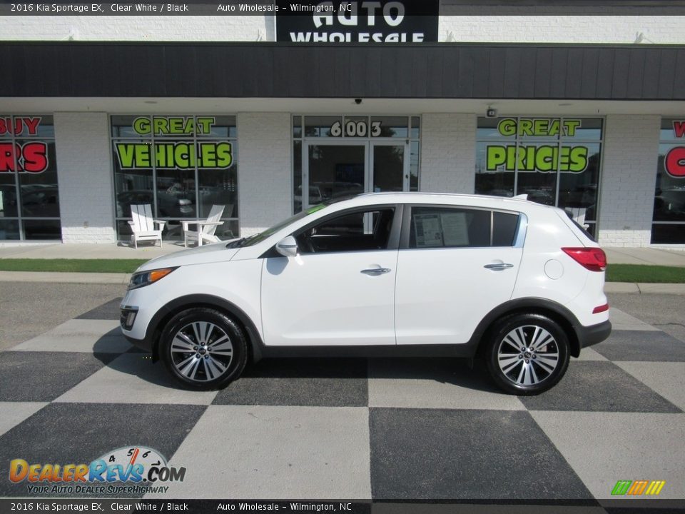 2016 Kia Sportage EX Clear White / Black Photo #1