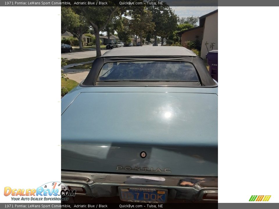 1971 Pontiac LeMans Sport Convertible Adriatic Blue / Black Photo #2