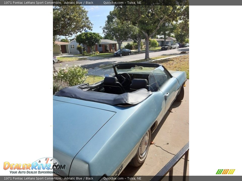 1971 Pontiac LeMans Sport Convertible Adriatic Blue / Black Photo #3