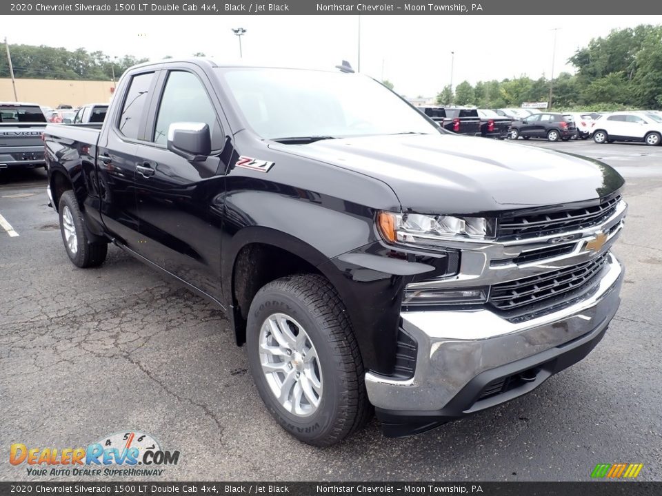 2020 Chevrolet Silverado 1500 LT Double Cab 4x4 Black / Jet Black Photo #7