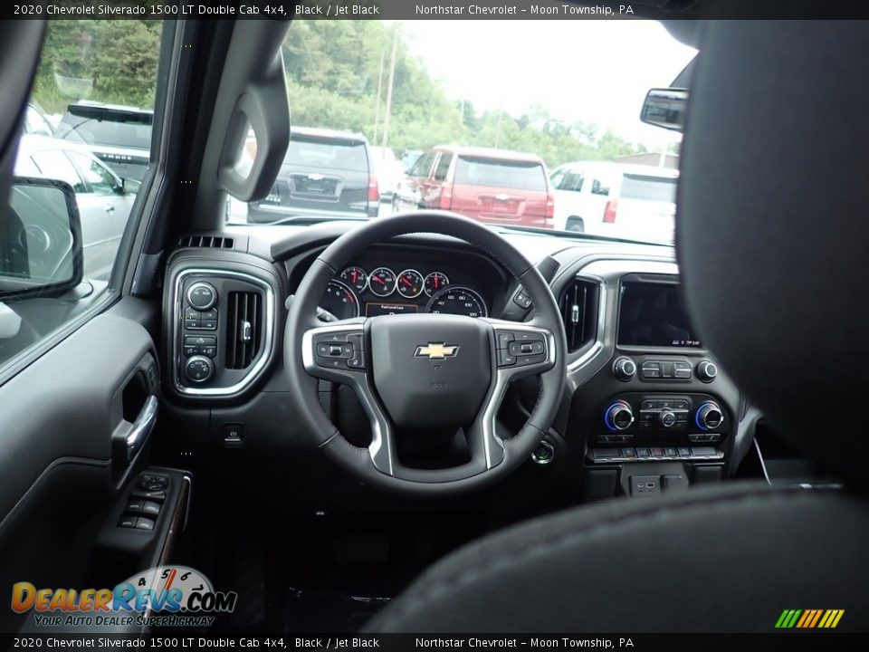 2020 Chevrolet Silverado 1500 LT Double Cab 4x4 Black / Jet Black Photo #12