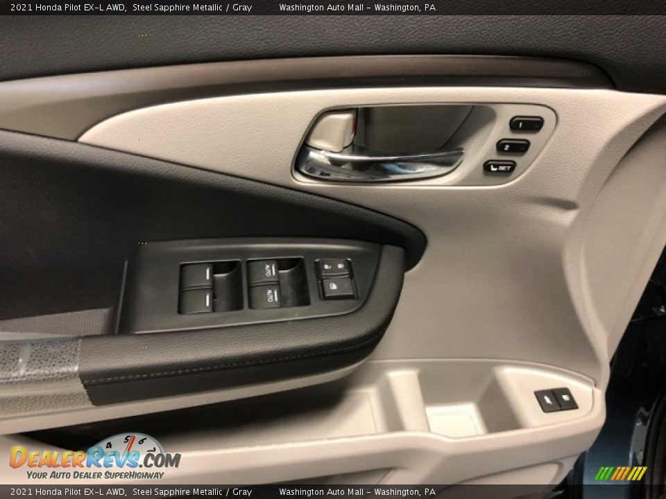 2021 Honda Pilot EX-L AWD Steel Sapphire Metallic / Gray Photo #9