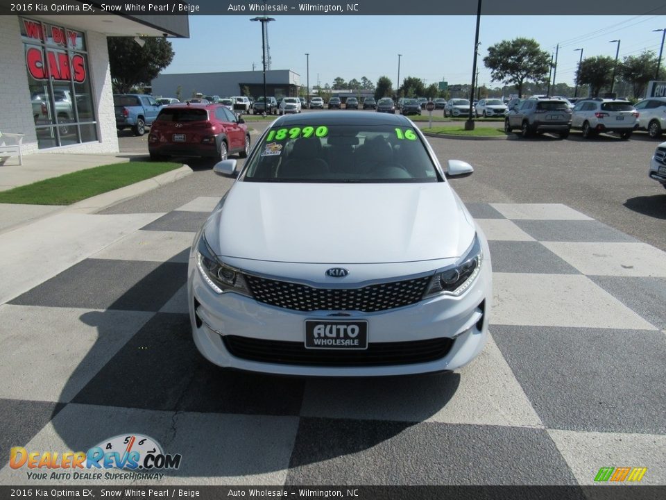 2016 Kia Optima EX Snow White Pearl / Beige Photo #2