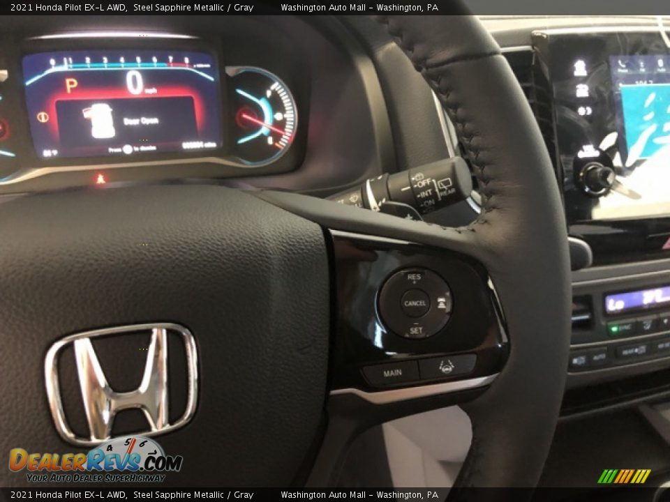 2021 Honda Pilot EX-L AWD Steel Sapphire Metallic / Gray Photo #13