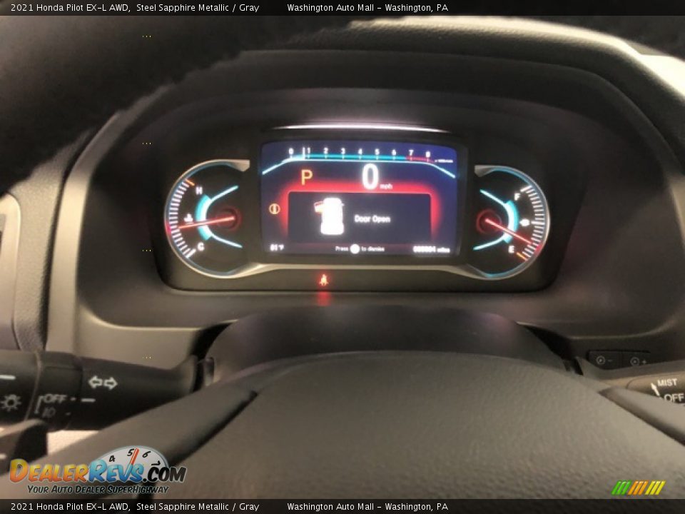 2021 Honda Pilot EX-L AWD Steel Sapphire Metallic / Gray Photo #14