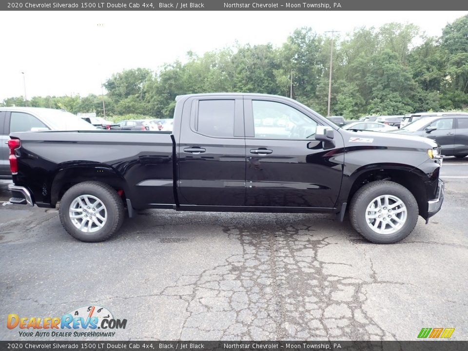 2020 Chevrolet Silverado 1500 LT Double Cab 4x4 Black / Jet Black Photo #7