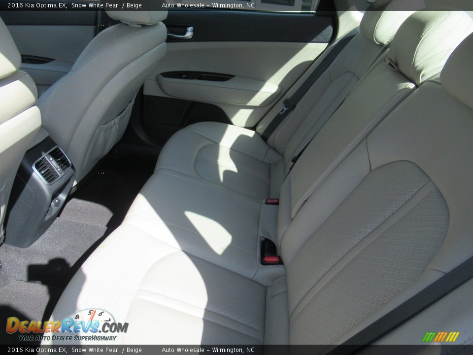 2016 Kia Optima EX Snow White Pearl / Beige Photo #12