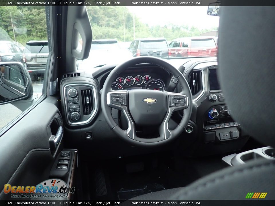 2020 Chevrolet Silverado 1500 LT Double Cab 4x4 Black / Jet Black Photo #14