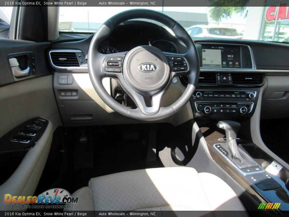 2016 Kia Optima EX Snow White Pearl / Beige Photo #15