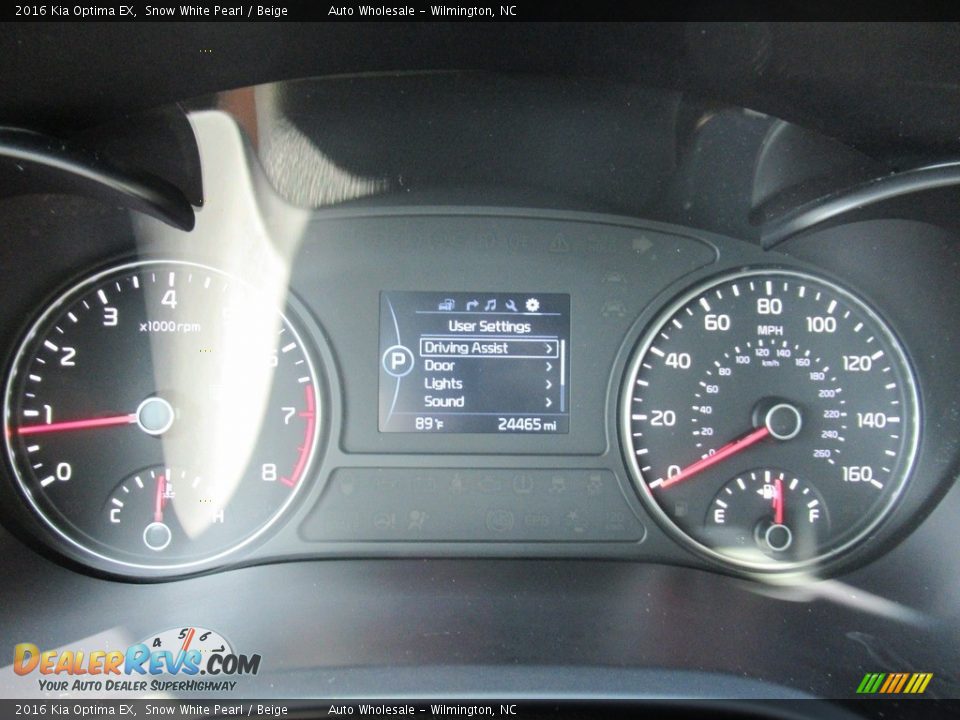 2016 Kia Optima EX Snow White Pearl / Beige Photo #16