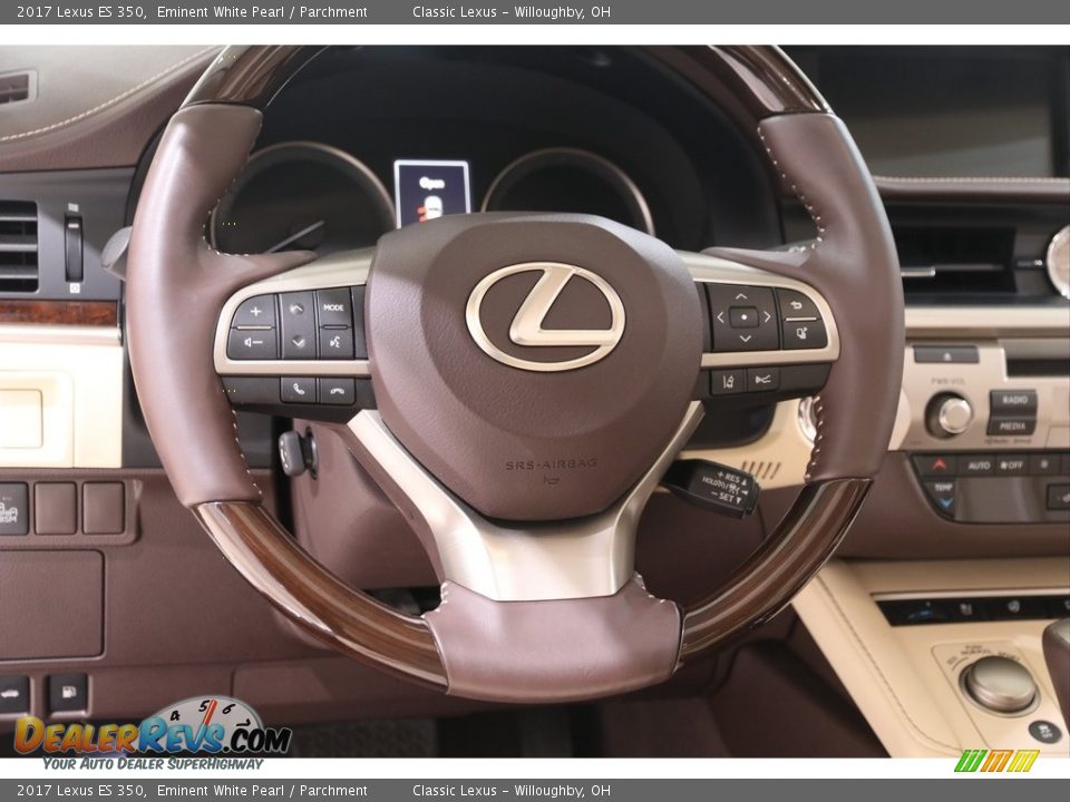 2017 Lexus ES 350 Eminent White Pearl / Parchment Photo #6