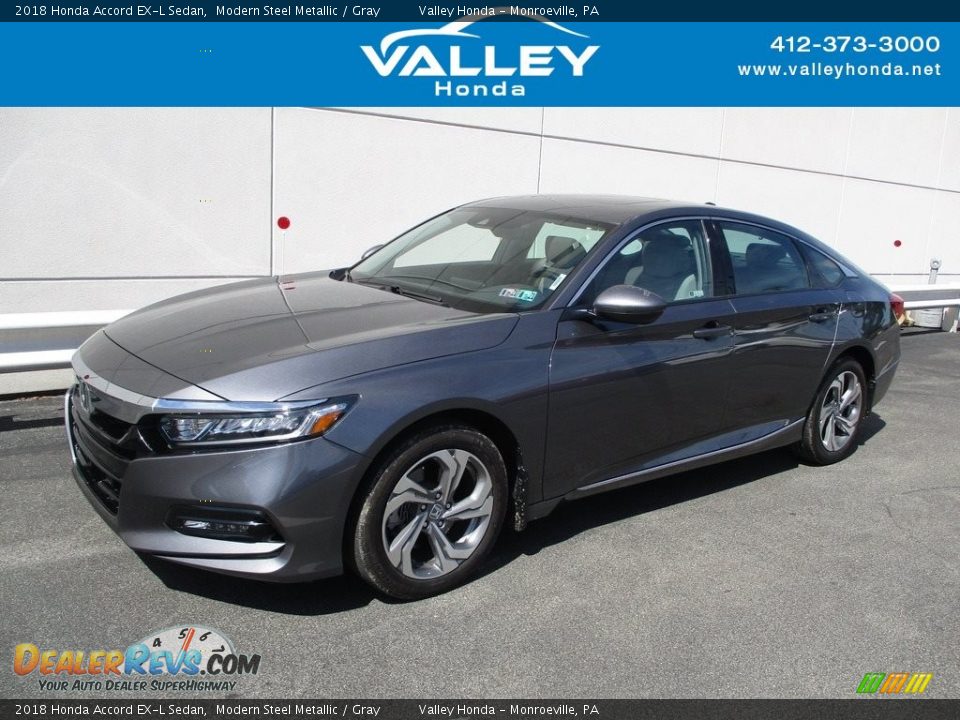 2018 Honda Accord EX-L Sedan Modern Steel Metallic / Gray Photo #1