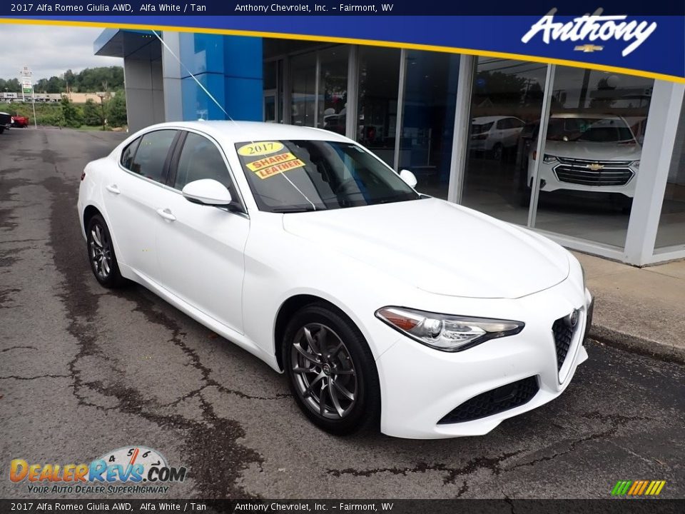 2017 Alfa Romeo Giulia AWD Alfa White / Tan Photo #1