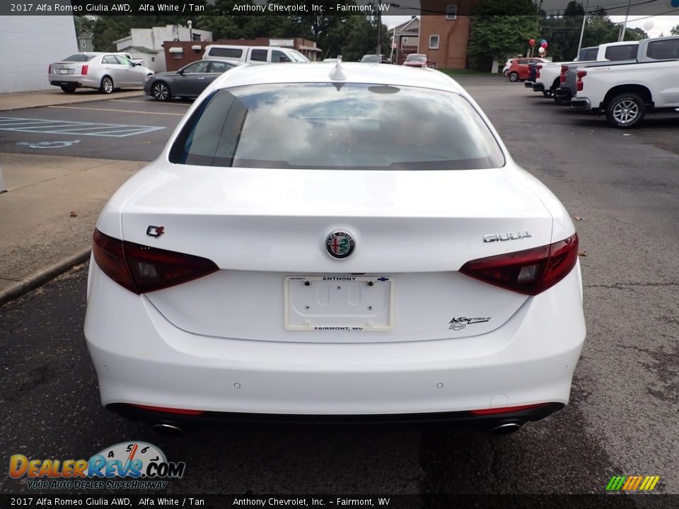 2017 Alfa Romeo Giulia AWD Alfa White / Tan Photo #5