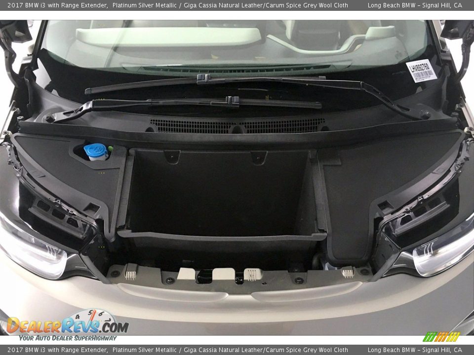 2017 BMW i3 with Range Extender Platinum Silver Metallic / Giga Cassia Natural Leather/Carum Spice Grey Wool Cloth Photo #9