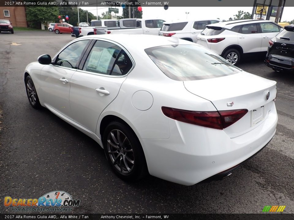 2017 Alfa Romeo Giulia AWD Alfa White / Tan Photo #6