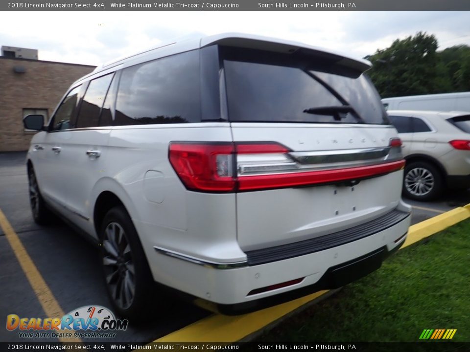 2018 Lincoln Navigator Select 4x4 White Platinum Metallic Tri-coat / Cappuccino Photo #2