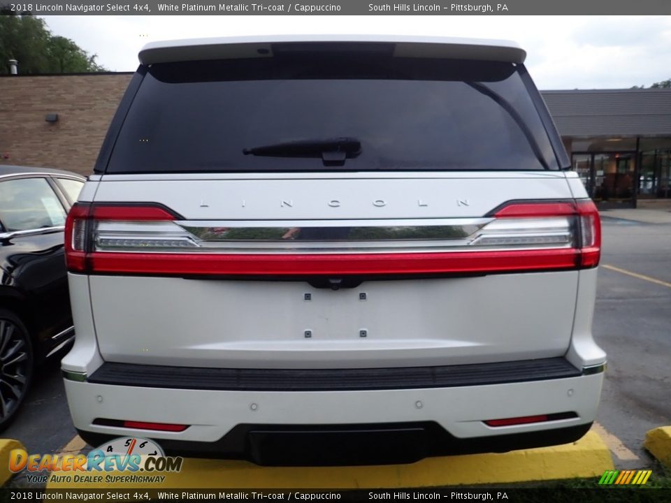 2018 Lincoln Navigator Select 4x4 White Platinum Metallic Tri-coat / Cappuccino Photo #3