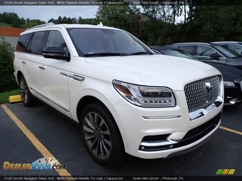 2018 Lincoln Navigator Select 4x4 White Platinum Metallic Tri-coat / Cappuccino Photo #5