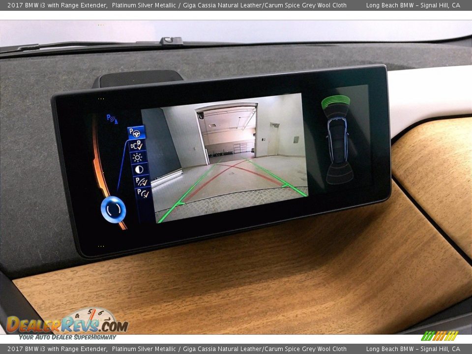 2017 BMW i3 with Range Extender Platinum Silver Metallic / Giga Cassia Natural Leather/Carum Spice Grey Wool Cloth Photo #17