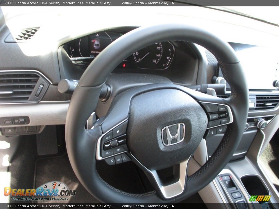 2018 Honda Accord EX-L Sedan Modern Steel Metallic / Gray Photo #17