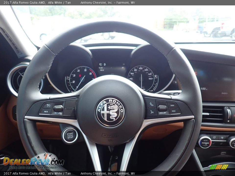 2017 Alfa Romeo Giulia AWD Alfa White / Tan Photo #20