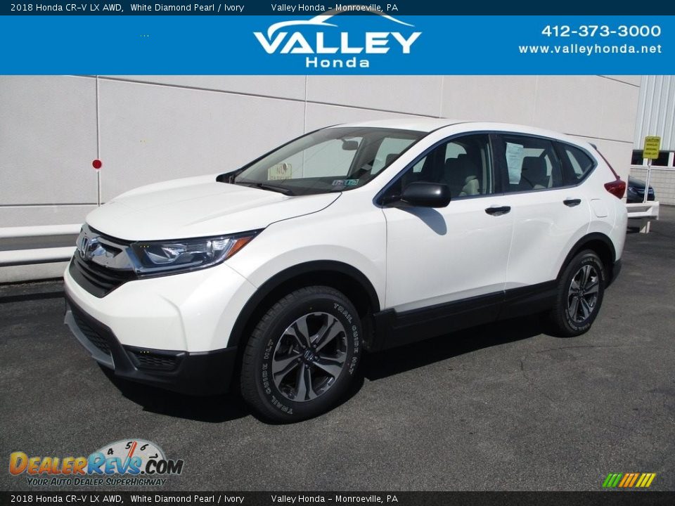 2018 Honda CR-V LX AWD White Diamond Pearl / Ivory Photo #1