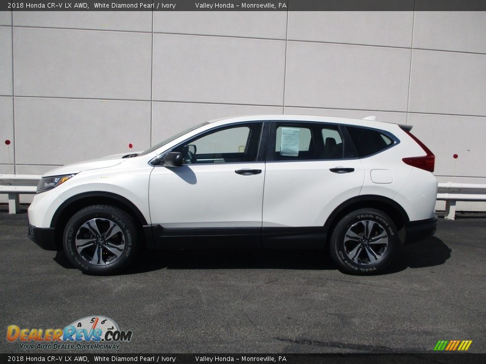 2018 Honda CR-V LX AWD White Diamond Pearl / Ivory Photo #2