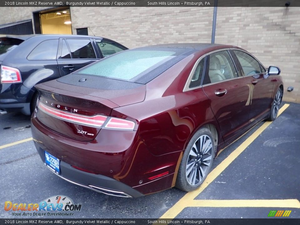 2018 Lincoln MKZ Reserve AWD Burgundy Velvet Metallic / Cappuccino Photo #4