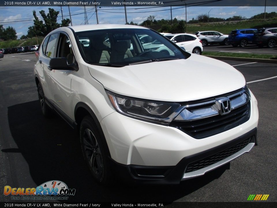 2018 Honda CR-V LX AWD White Diamond Pearl / Ivory Photo #7