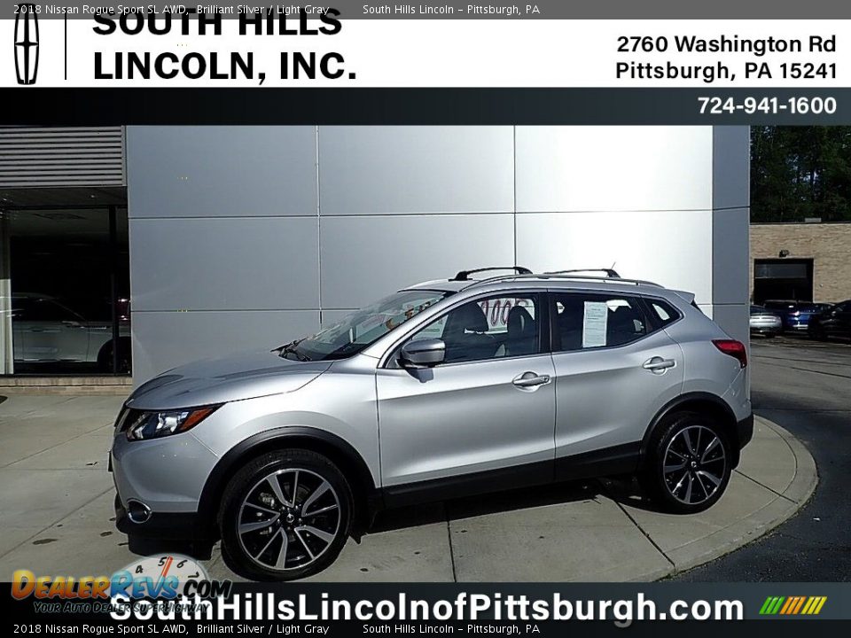 2018 Nissan Rogue Sport SL AWD Brilliant Silver / Light Gray Photo #1